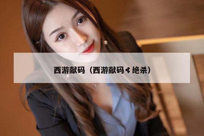 西游献码（西游献码≮绝杀）